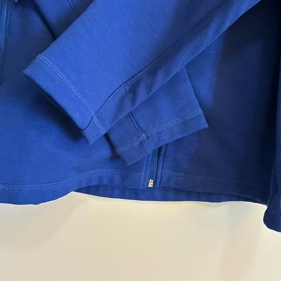 Talbots Royal Blue Zip-Front Bomber Jacket - Picture 10 of 14